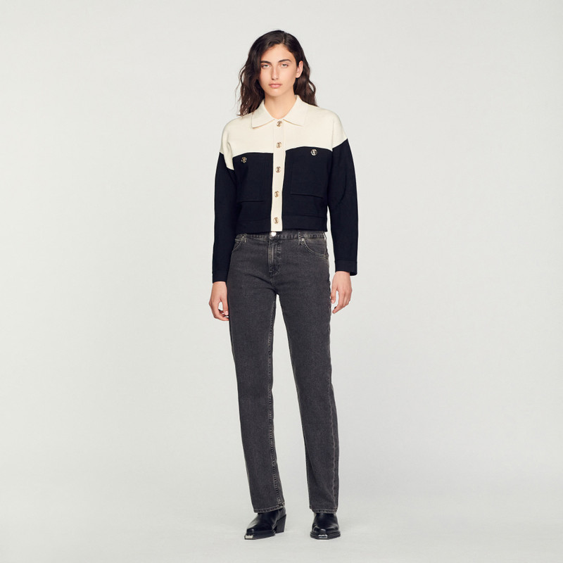 Sandro Oversized cropped coatigan outlook