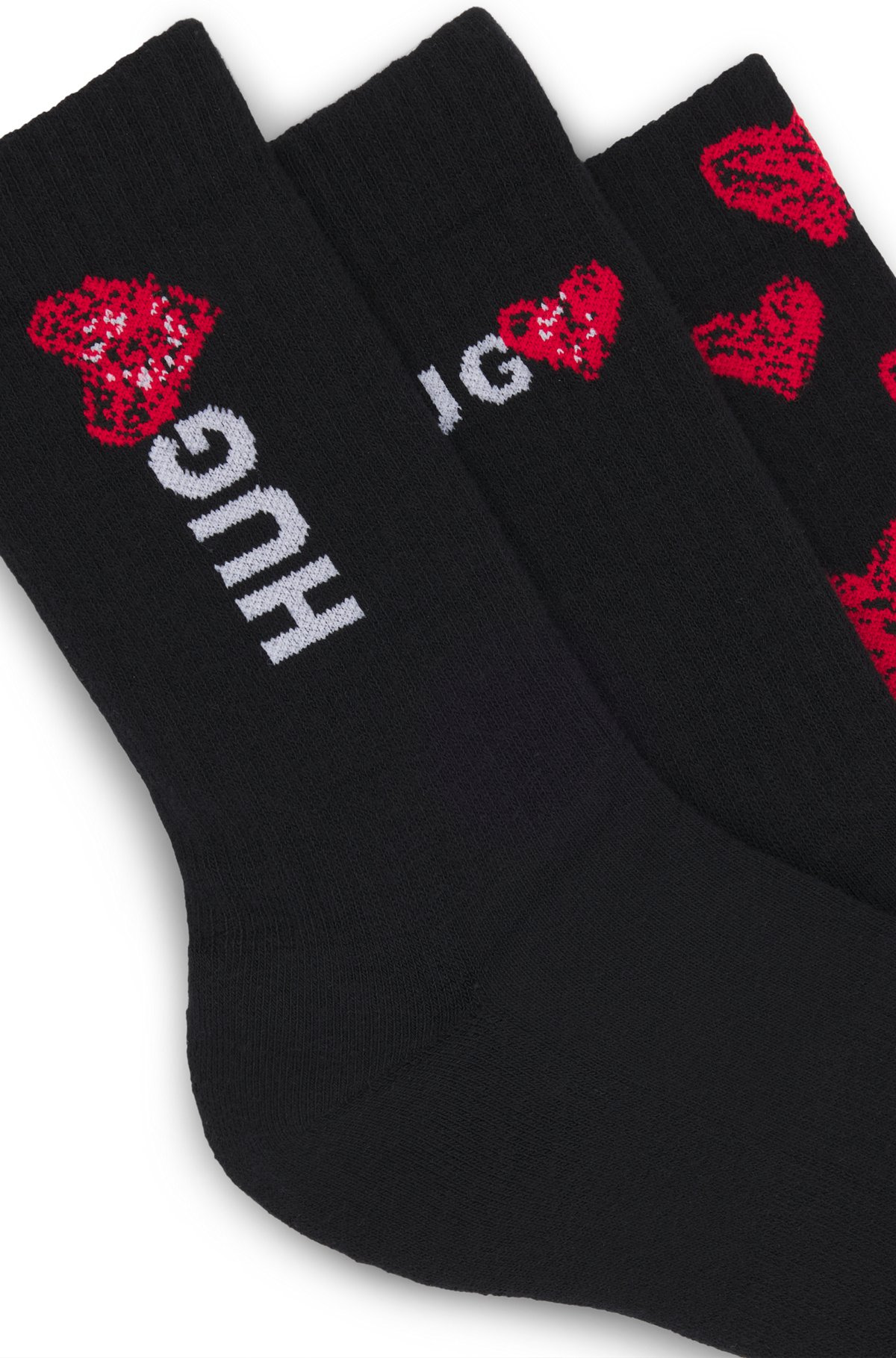 THREE-PACK OF QUARTER-LENGTH SOCKS WITH HEART MOTIFS - 2