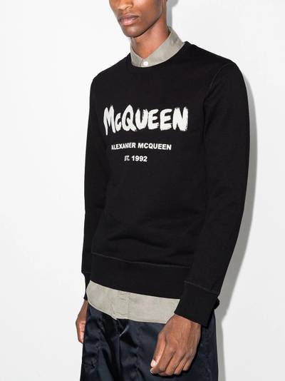 Alexander McQueen Graffiti-print sweatshirt outlook