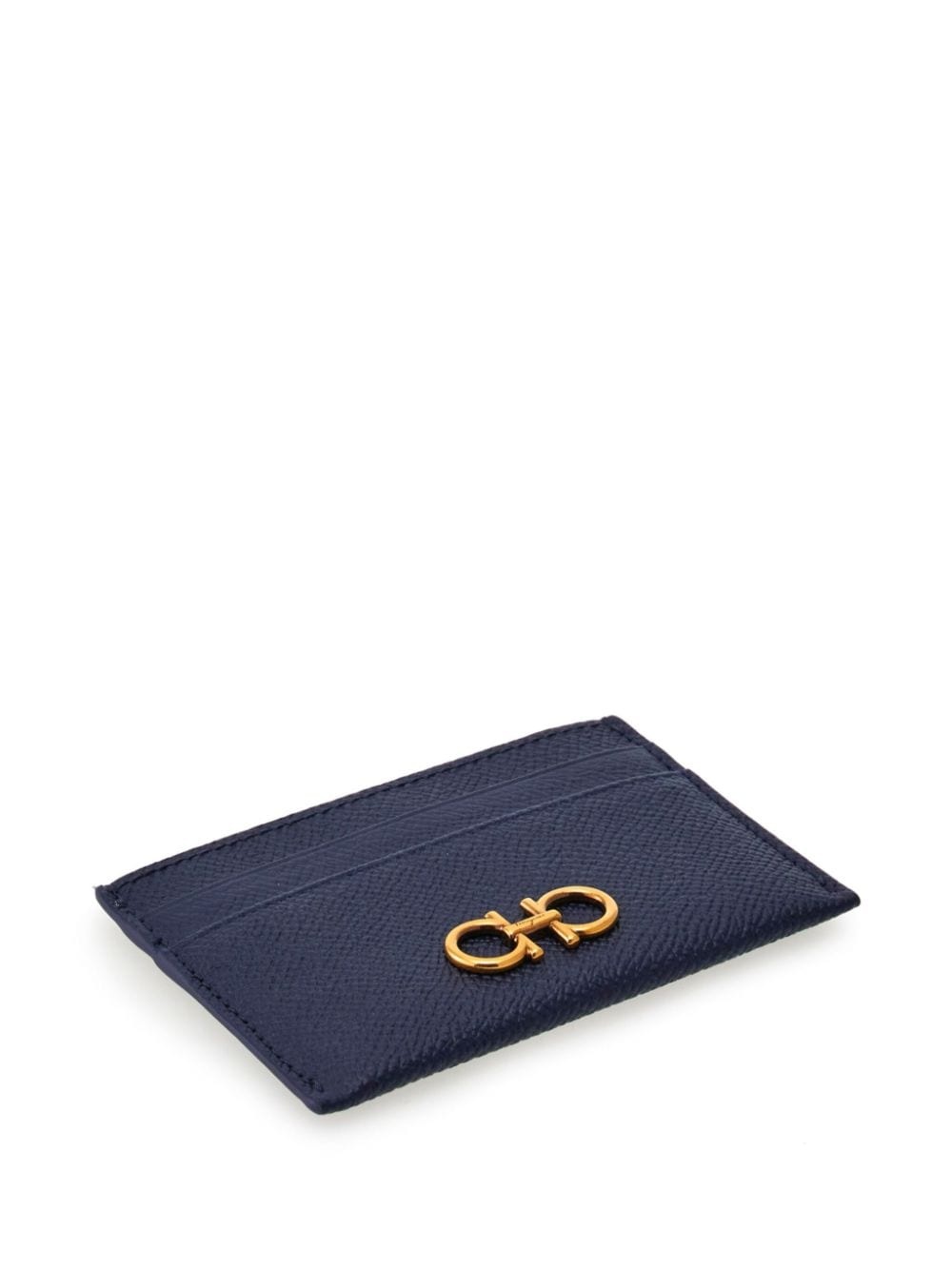 Gancini-buckle leather cardholder - 3