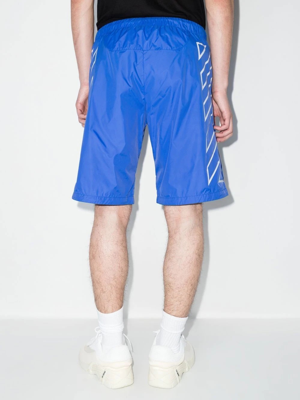 logo-print track shorts - 3