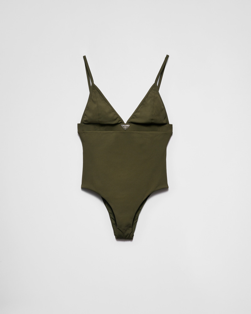 Ribbed knit one-piece swimsuit 1