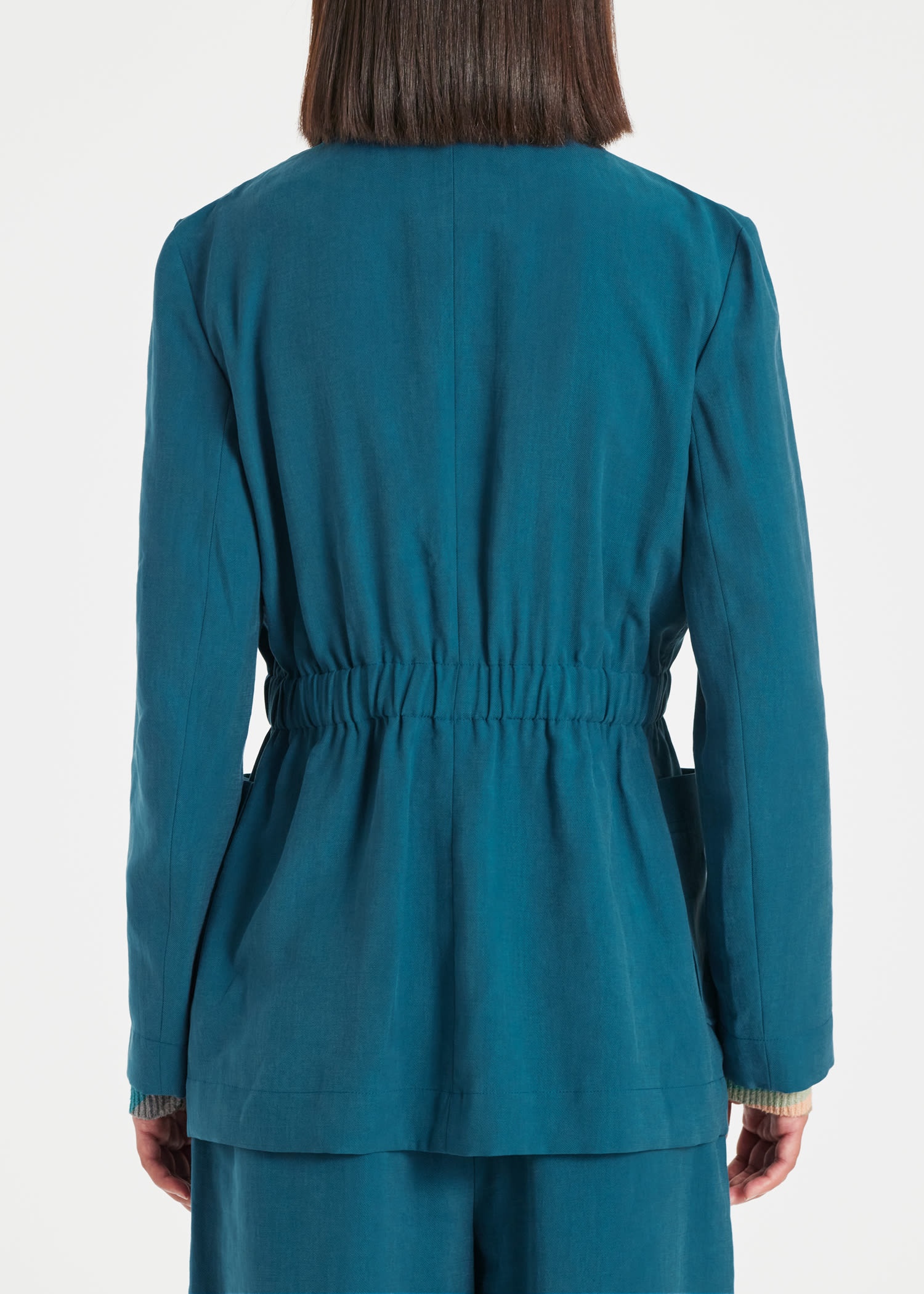 Teal Elasticated Waist Blazer - 6