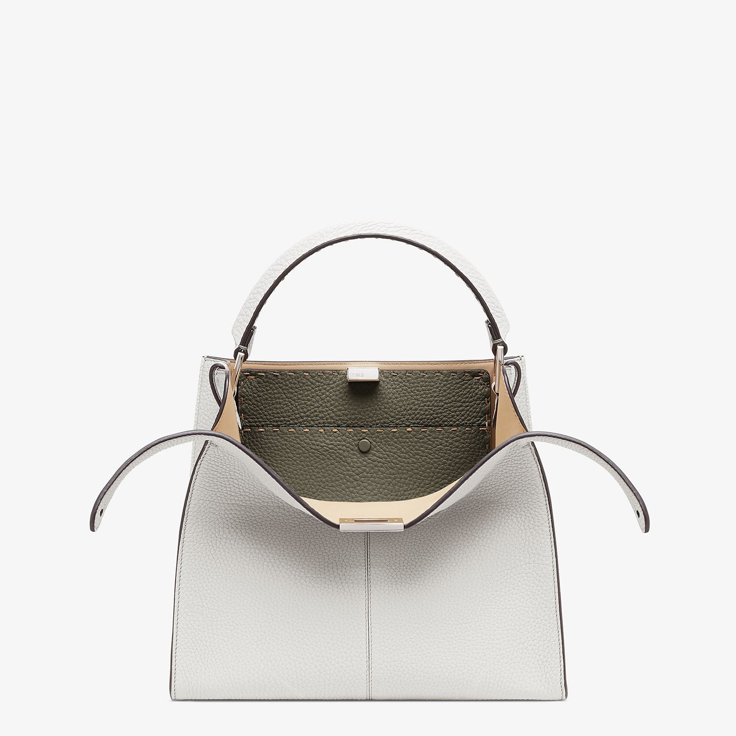 Light gray Cuoio Romano leather bag - 1