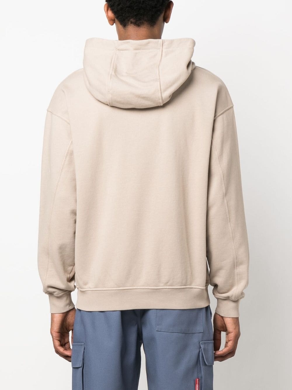 embroidered-logo cotton hoodie - 4
