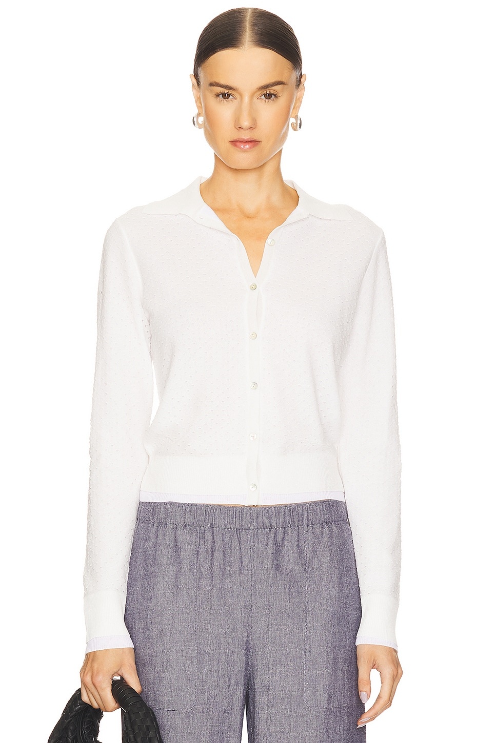 Double Layer Mesh Cardigan - 1