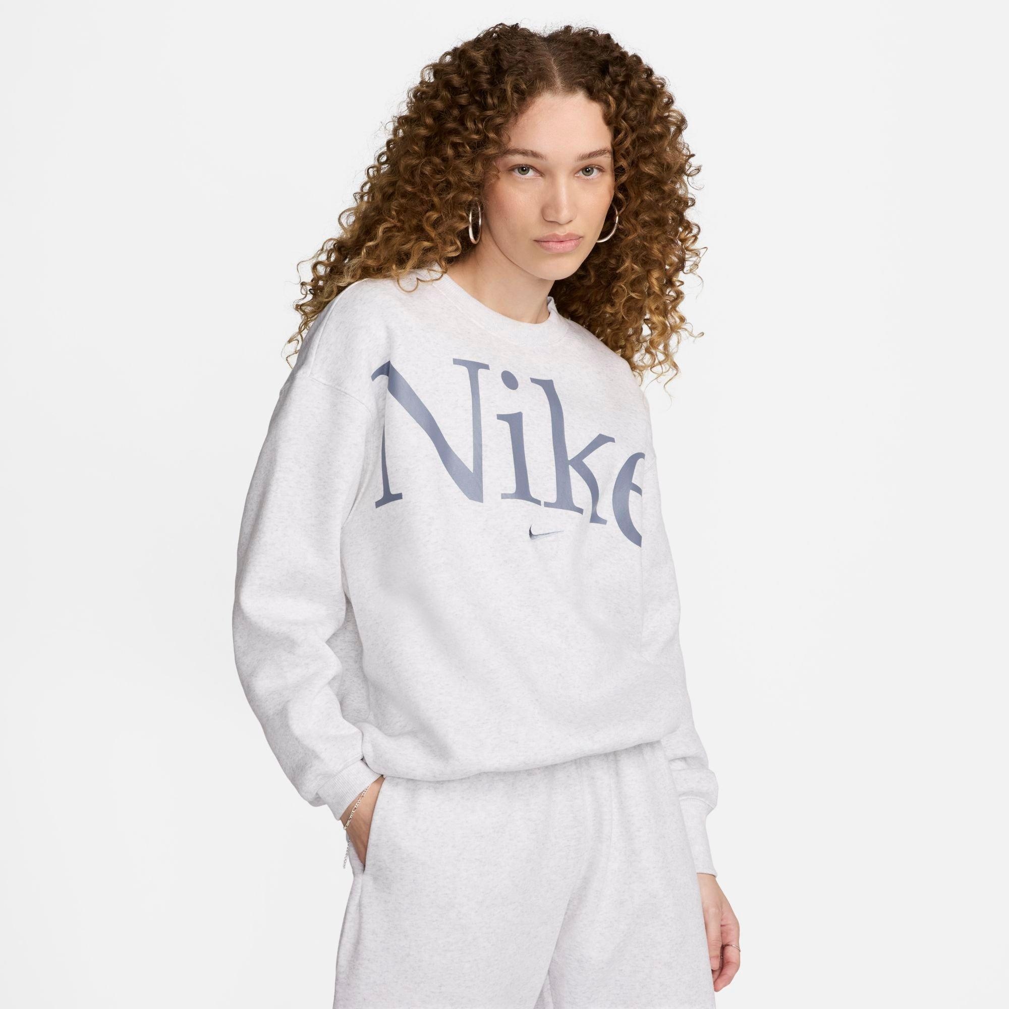 WOMEN'S NIKE SPORTSWEAR PHOENIX FLEECE OVERSIZED LOGO CREWNECK SWEATSHIRT - 1