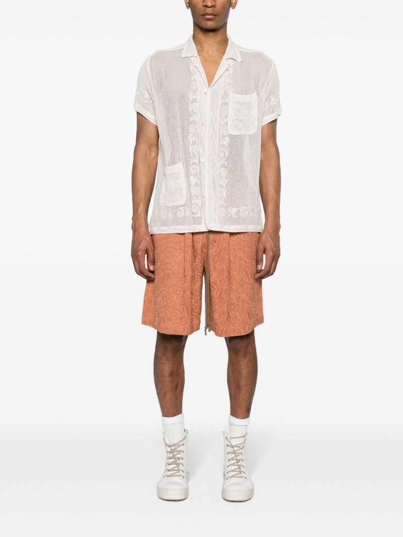 Song for the Mute paisley-jacquard elasticated-waist shorts outlook