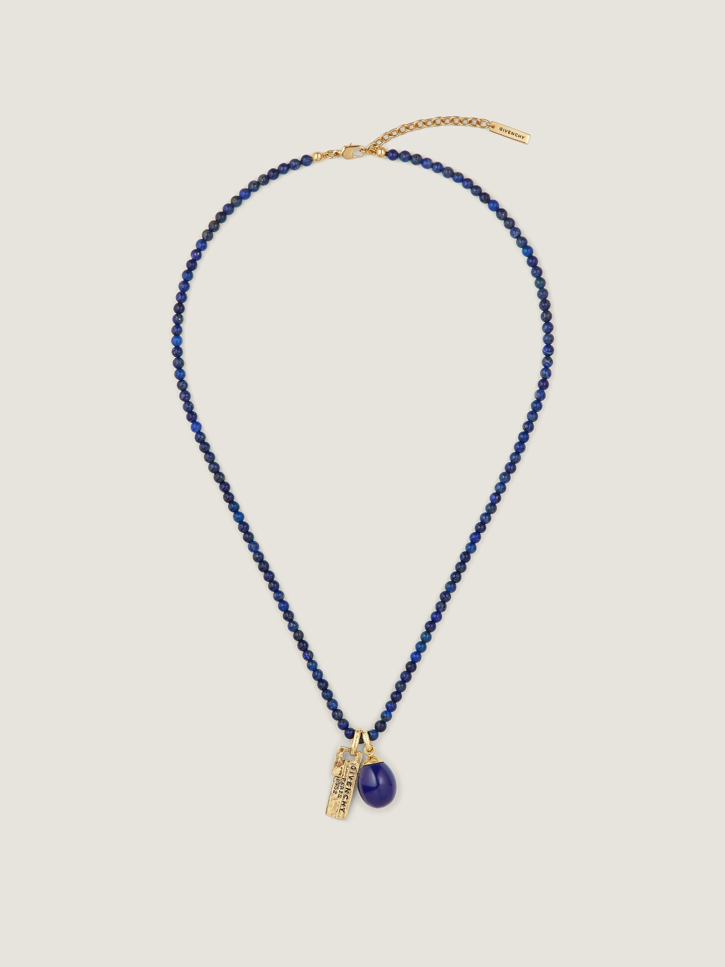 LUCKY CHARMS NECKLACE IN LAPIS LAZULI, METAL AND ENAMEL - 1