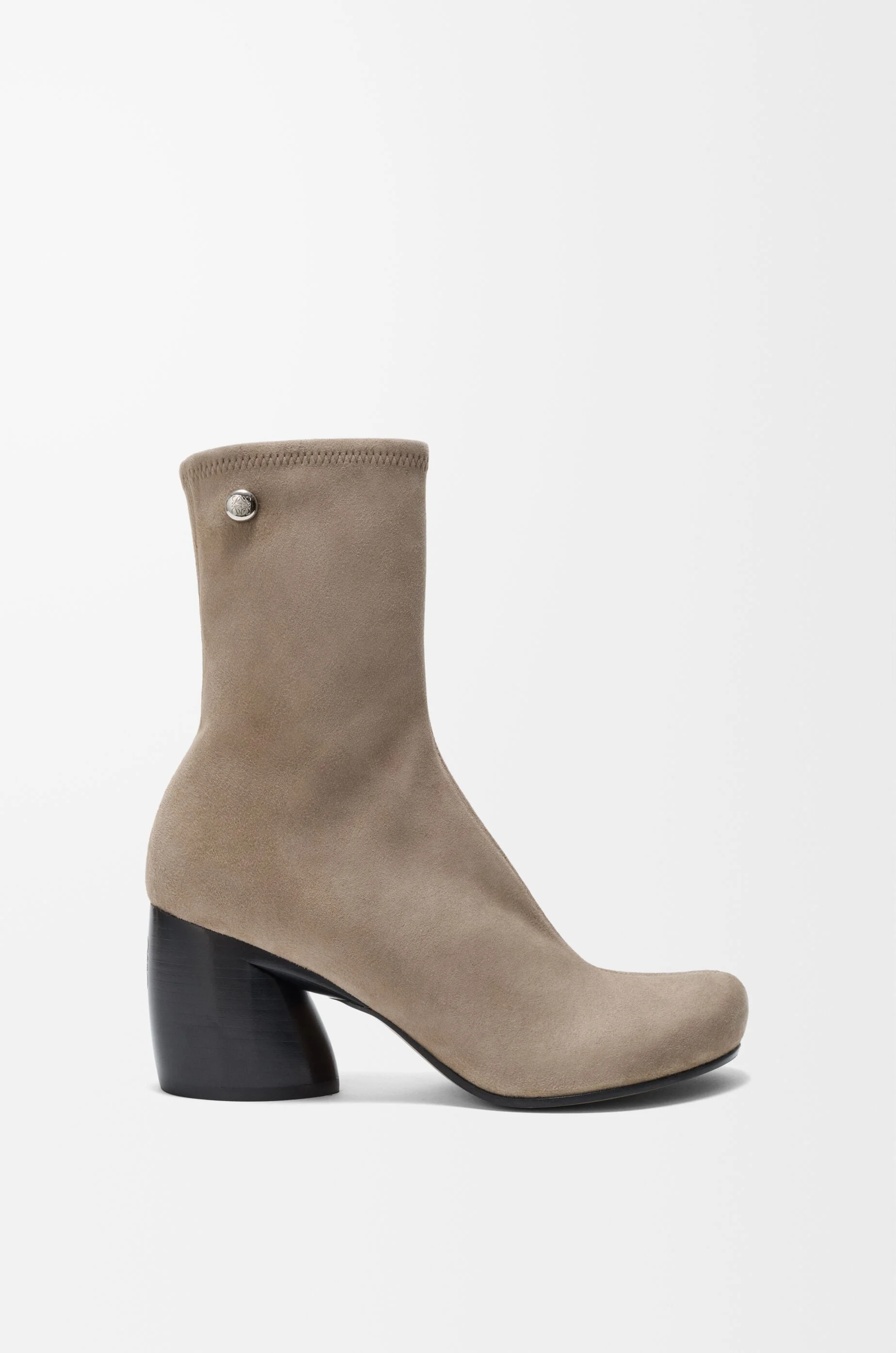Oval bootie in stretch suede lambskin - 1
