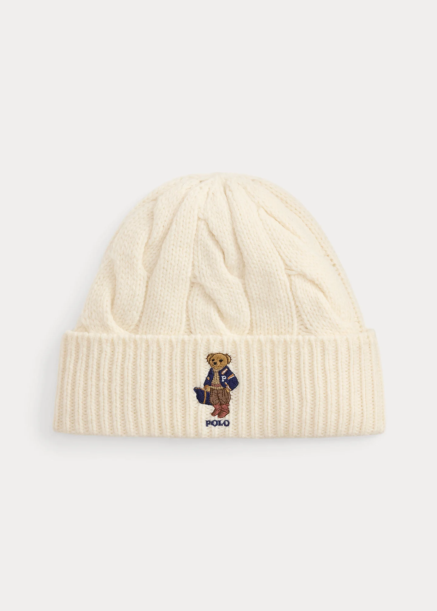 Polo Bear Cable Wool-Blend Beanie - 1