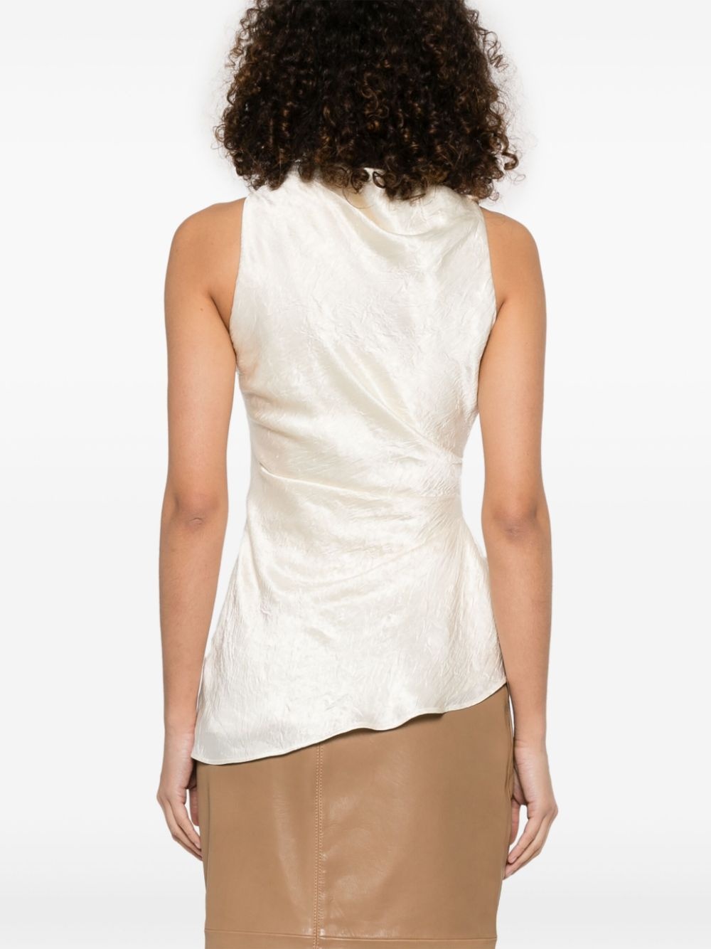 asymmetric satin top - 4