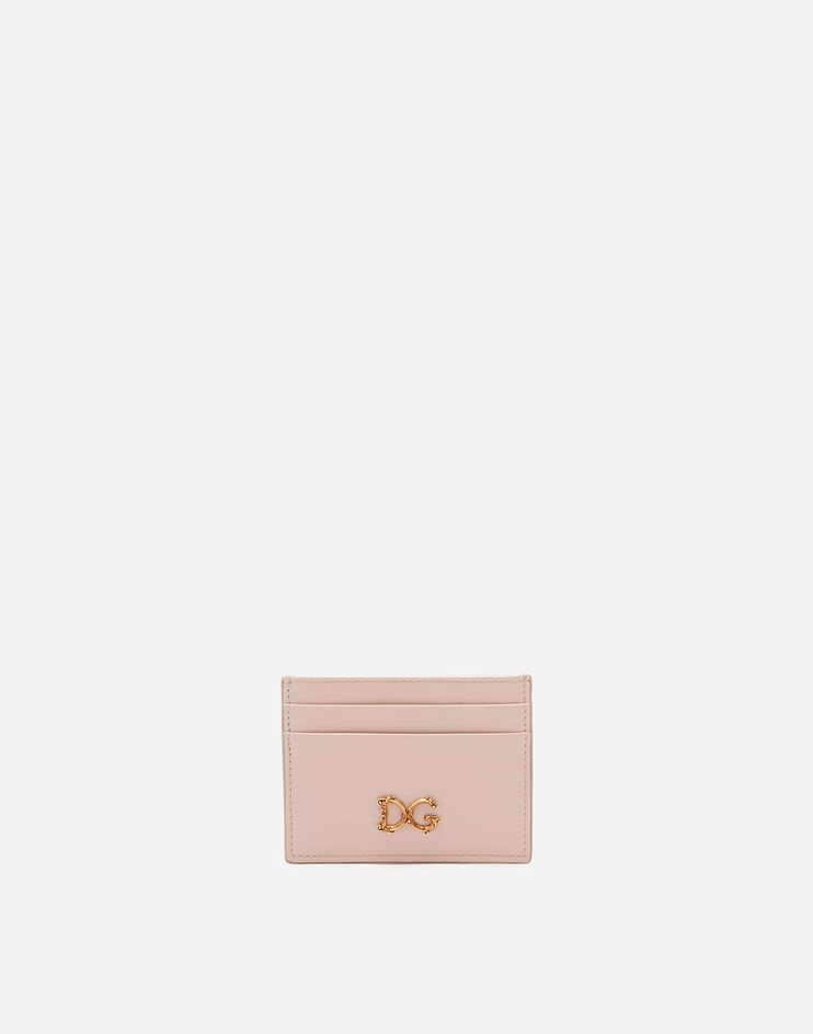 Calfskin credit card holder with baroque D&G - 1