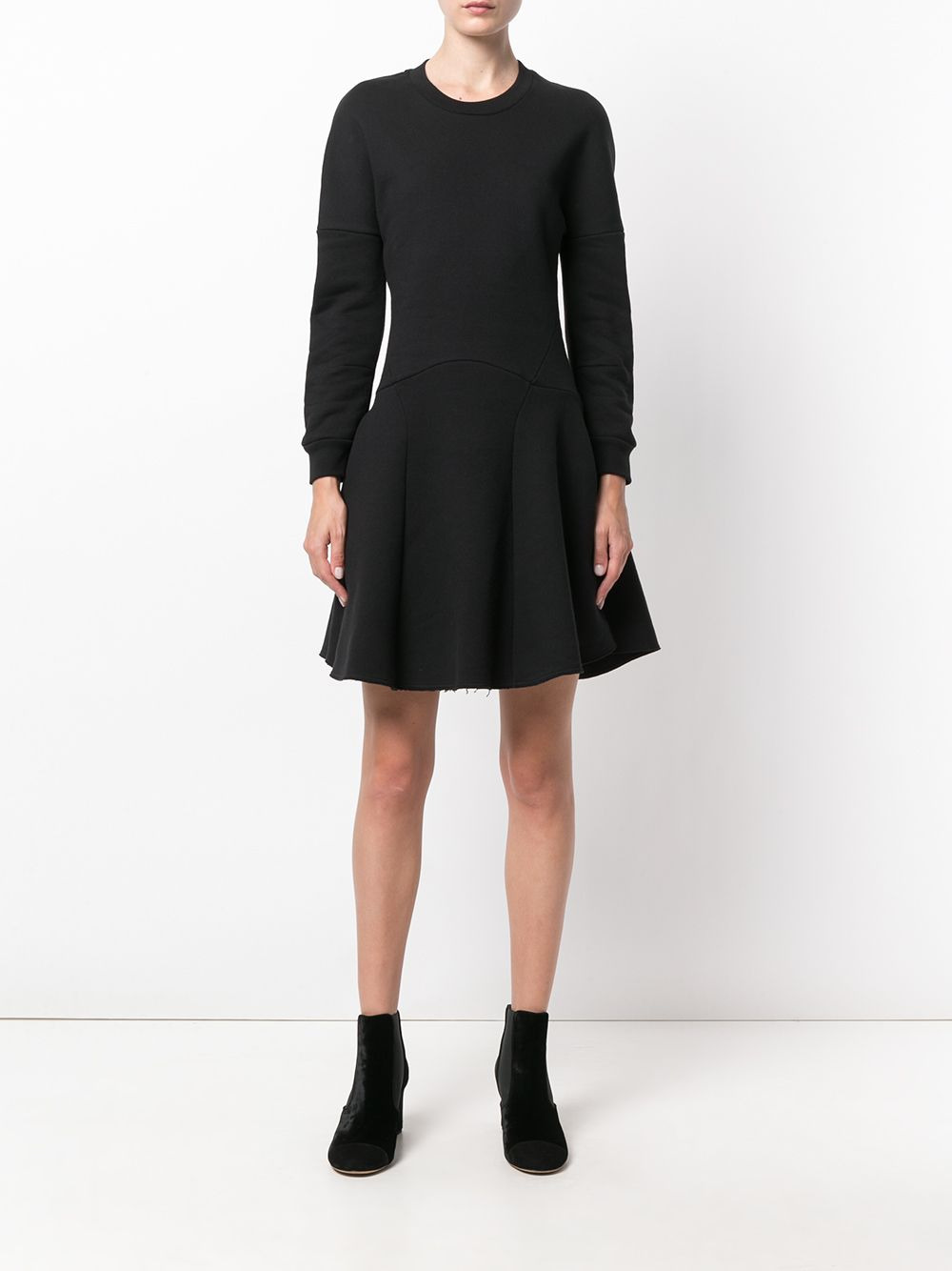 dragon patch flared dress - 2