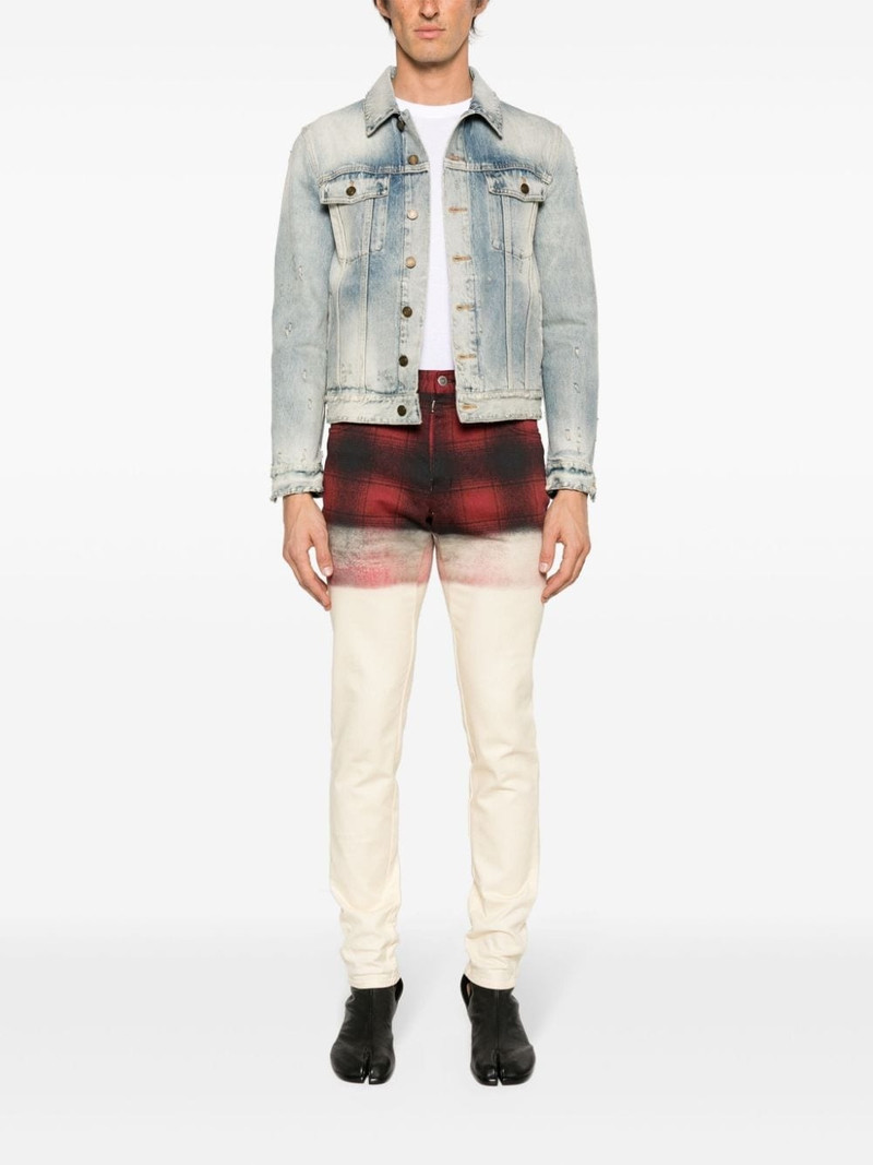Maison Margiela x Pendleton checked skinny jeans outlook