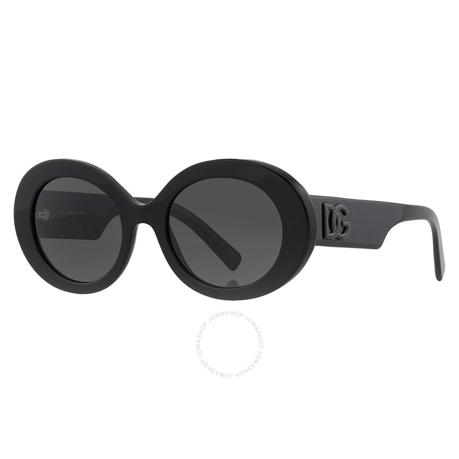 Dolce and Gabbana Darkj Grey Oval Ladies Sunglasses DG4448 501/87 51 - 3