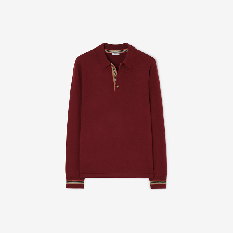 Long-sleeve Wool Polo Shirt 1