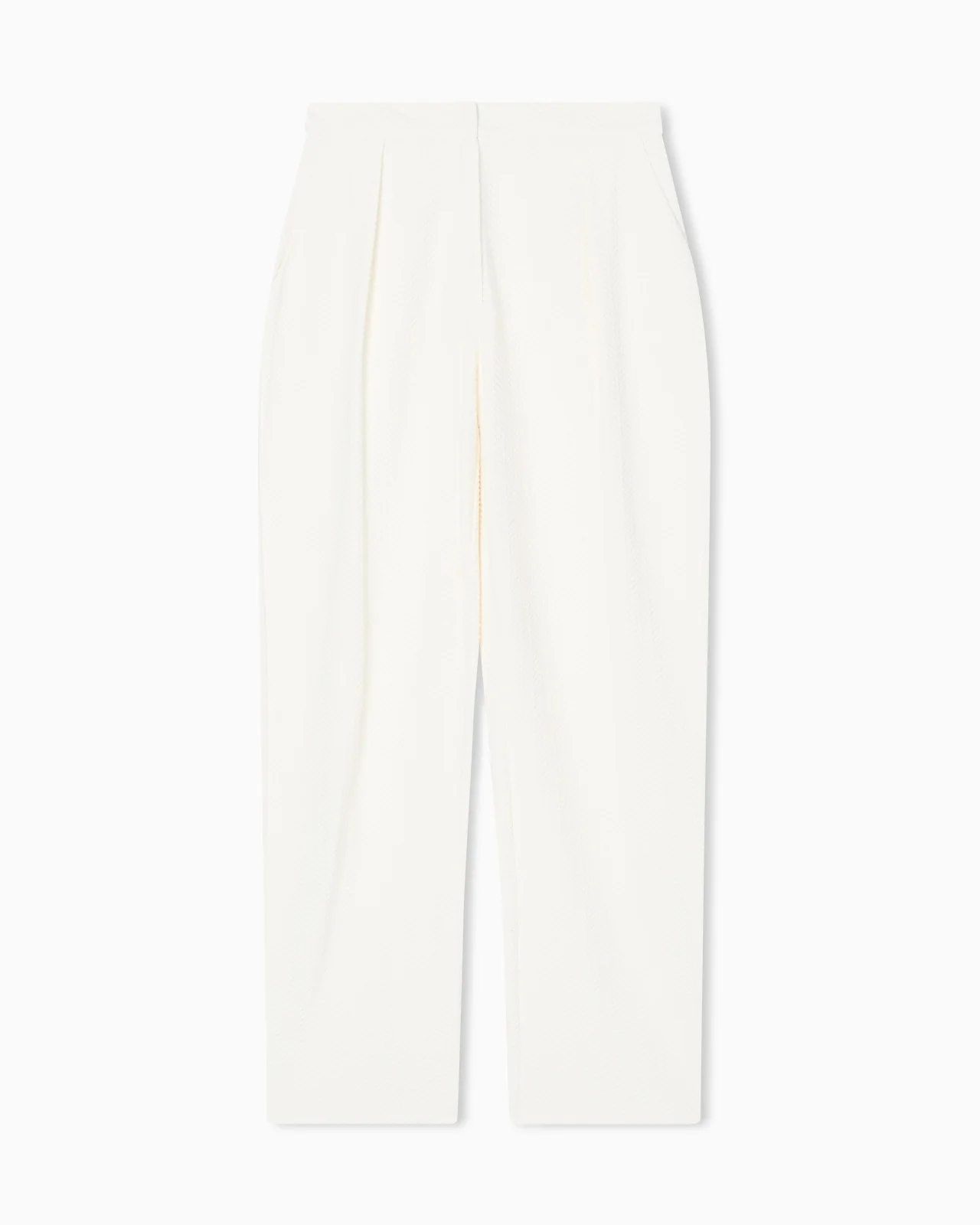 ASV CHEVRON MOTIF JERSEY TROUSERS WITH PLEATS - 1
