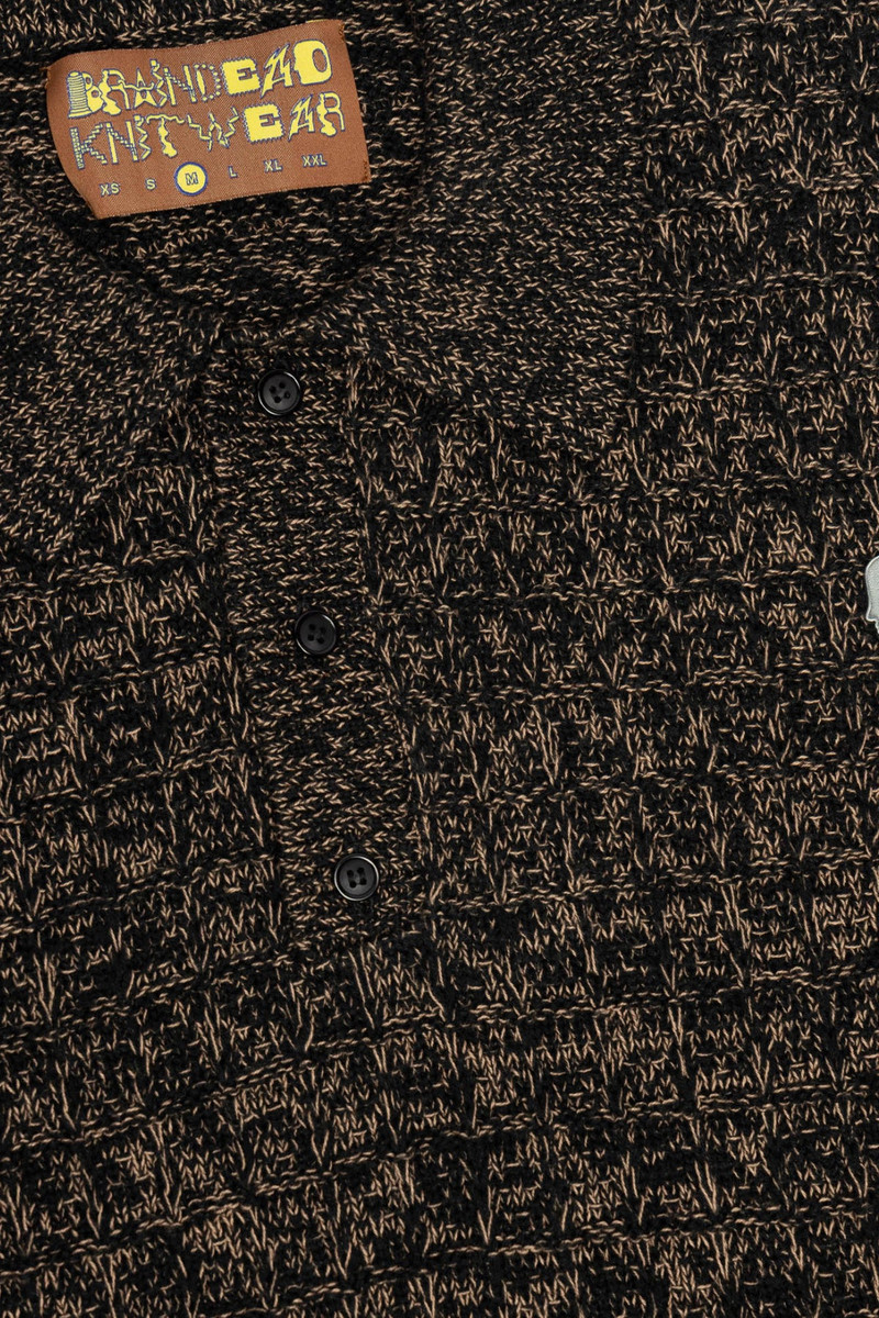 BRAIN DEAD Waffle Pullover Sweater - Charcoal outlook