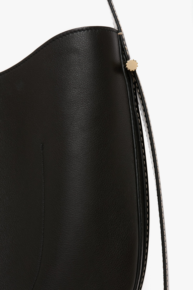 Victoria Beckham Dia Medium Hobo Bag In Black Leather outlook