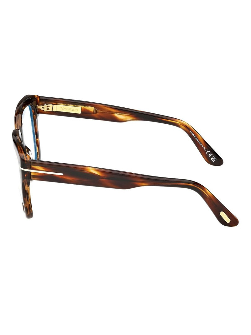 square-frame logo-detail glasses 3