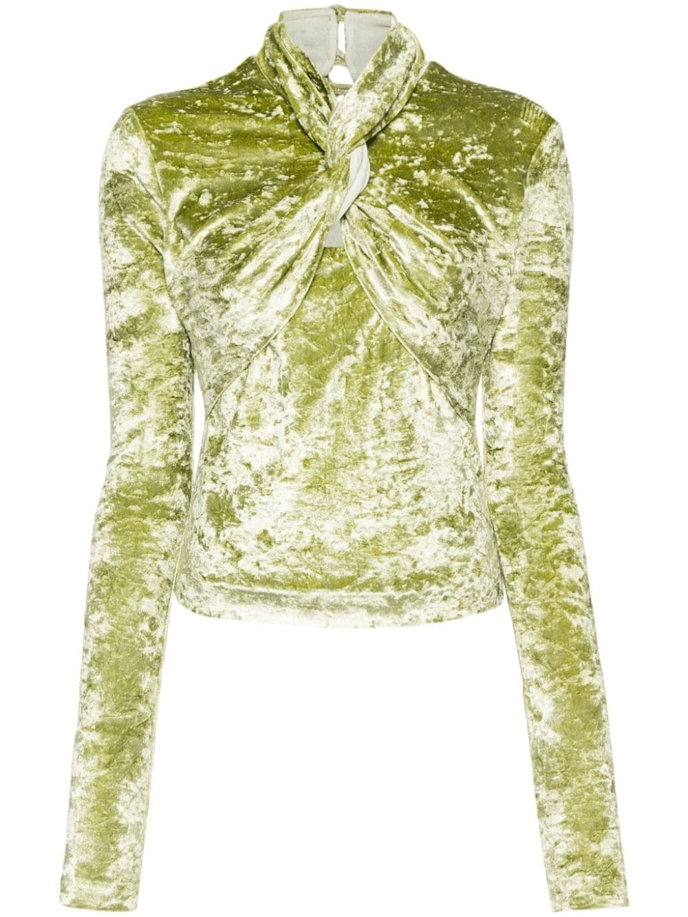 Iride twist-detailing velvet top - 1