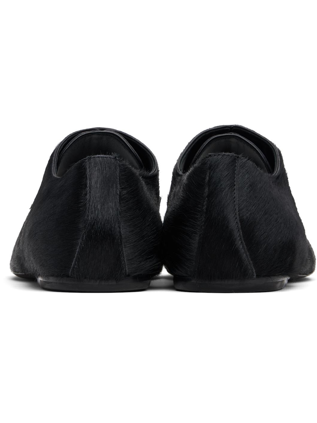 Black Square Toe Derbys - 2