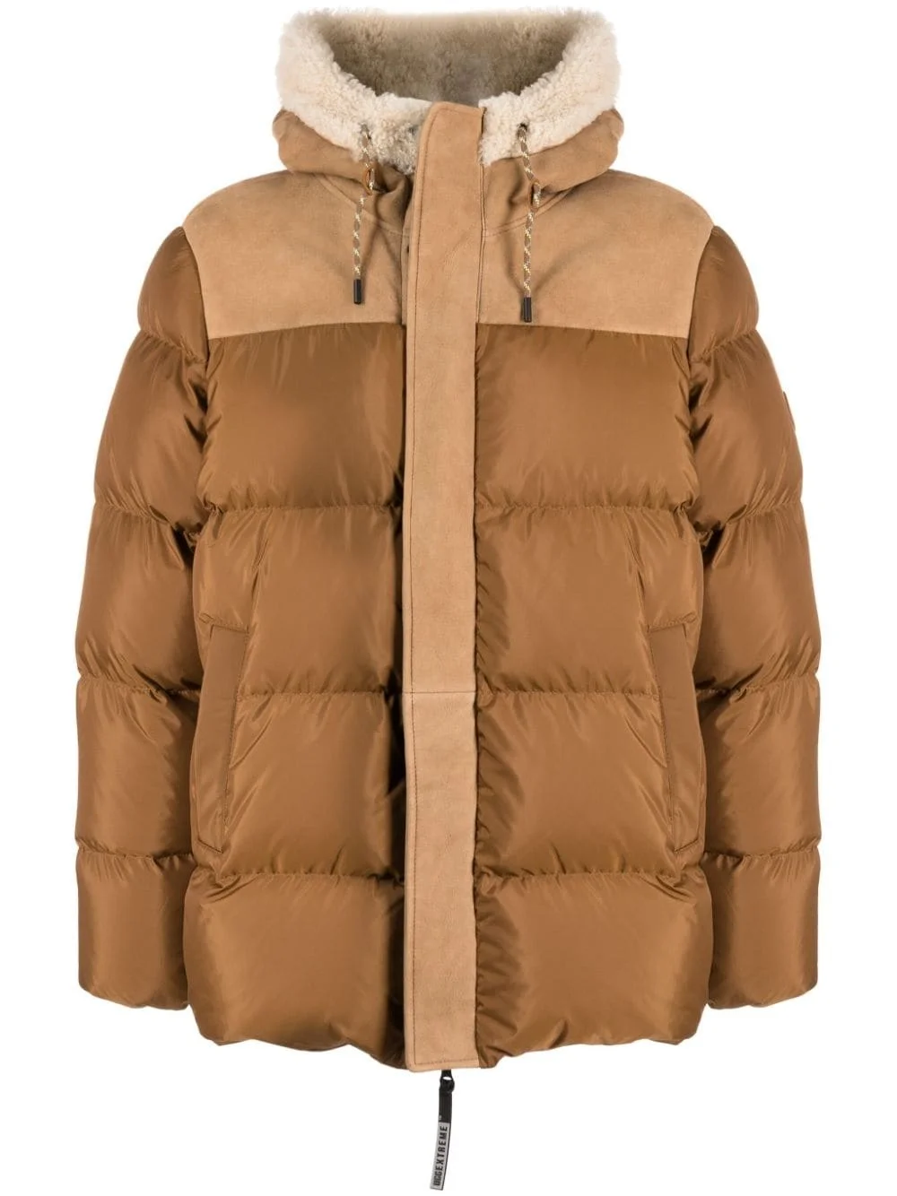 Shasta shearling-trim hood padded jacket - 1