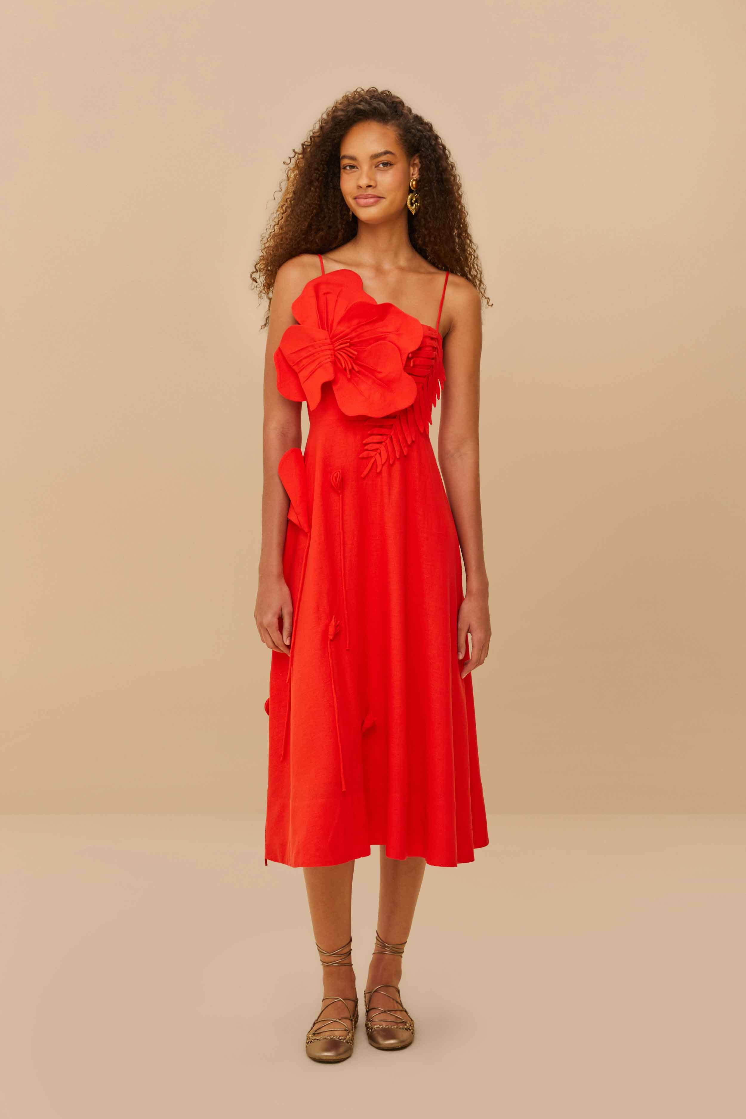 Red Garden Lenzing™ Ecovero™ Euroflax™ Midi Dress - 2