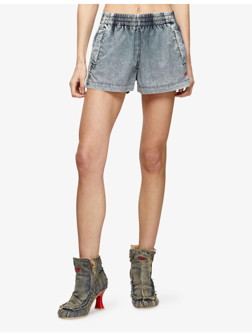 S-Ound Denim-Effect Woven Shorts - 3