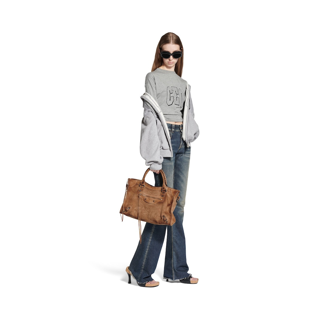Women's Le City Bag Medium in Camel - 7