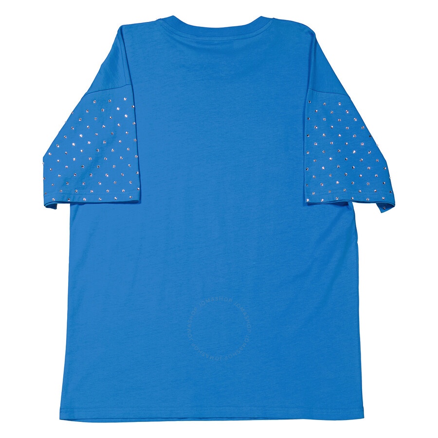 Moschino Blue Crystal Teddy Bear Oversize Cotton T-Shirt - 2