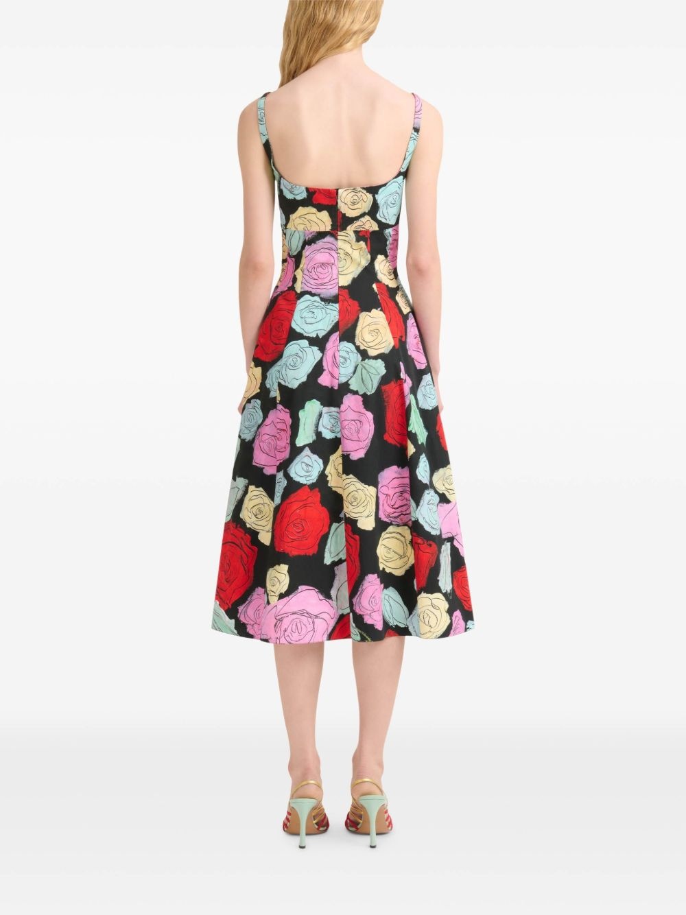 floral-print A-line dress - 4