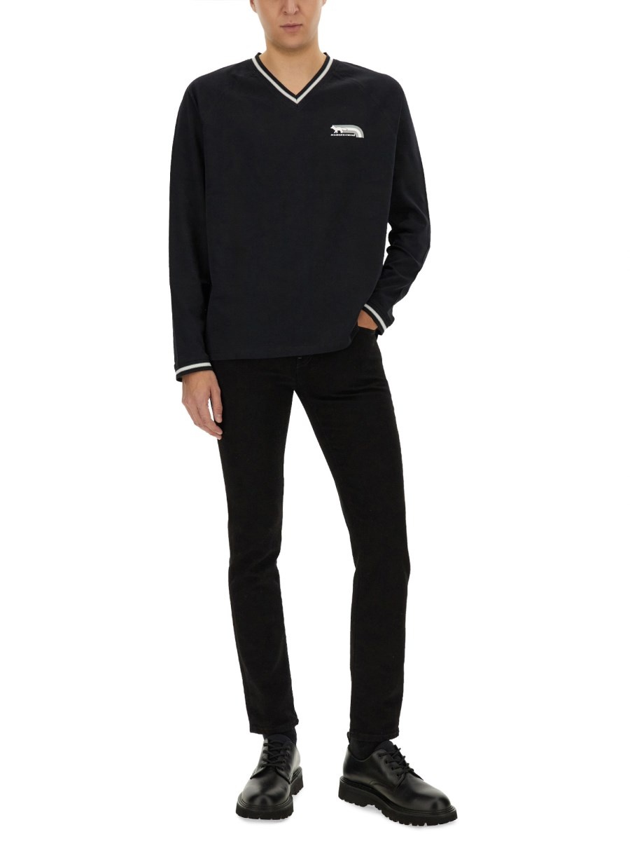 ★Maison Kitsune★FLASH FOX RAGLAN LONG SLEEVES TEE-SHIRT★ Maison Kitsuné Maison Kitsuné 