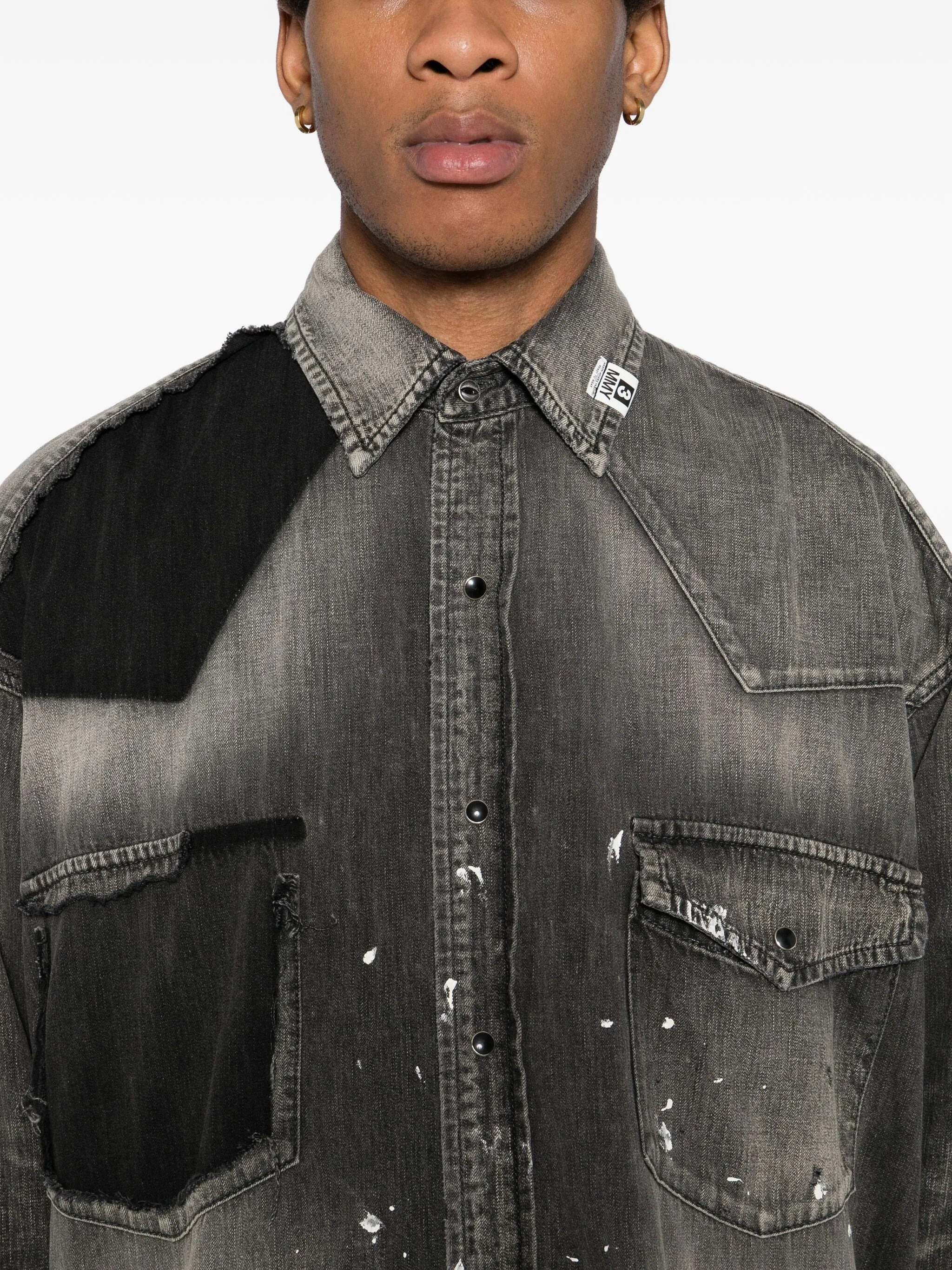 Maison Mihara Yasuhiro Logo-patched Shirt - 5