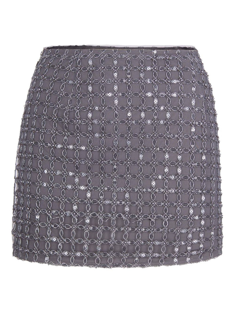 sequin-embellished mini skirt 1