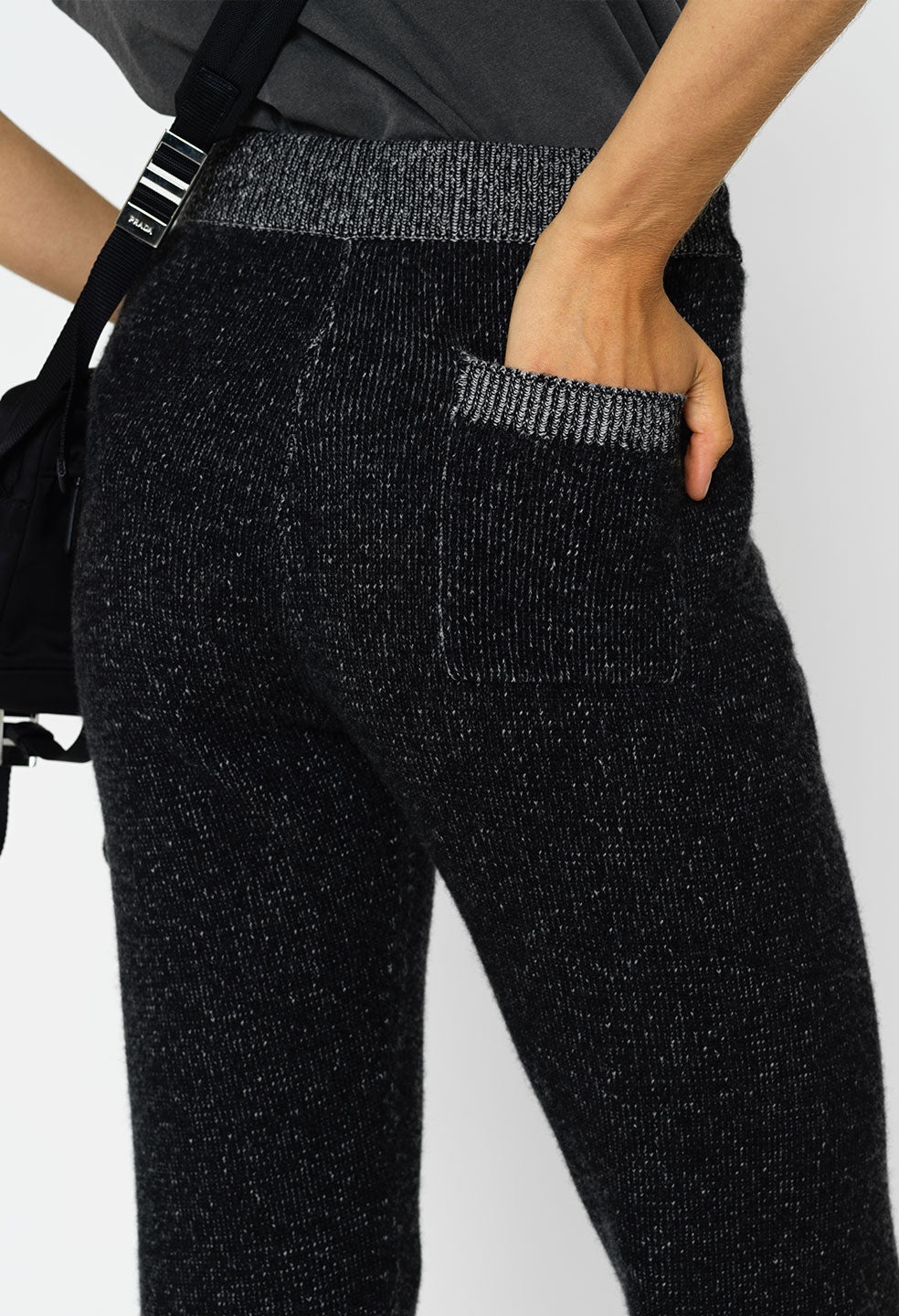 TWO TONE CASHMERE SWEATPANTS - 4