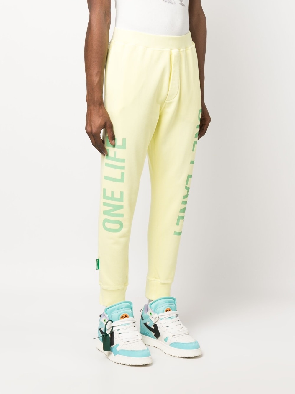 logo-print cotton track pants - 3