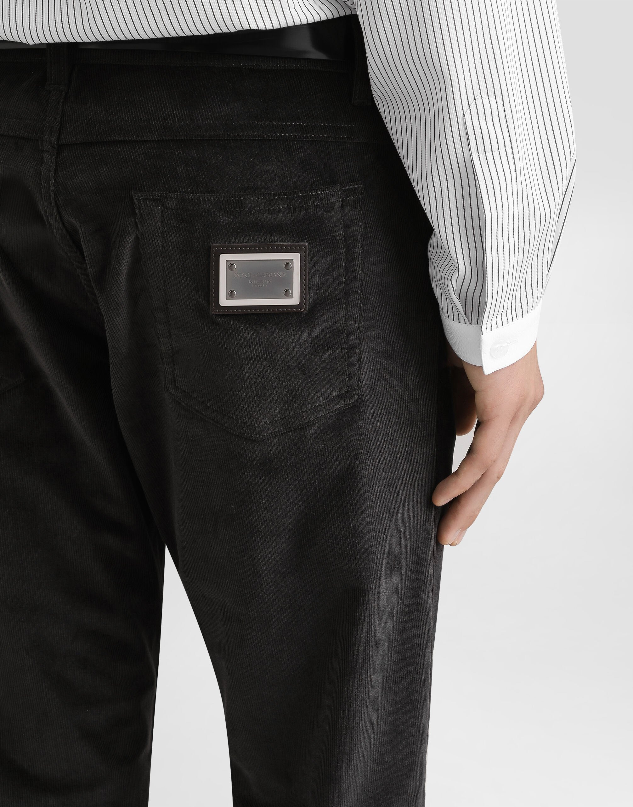 Cotton and cashmere regular trousers - 5