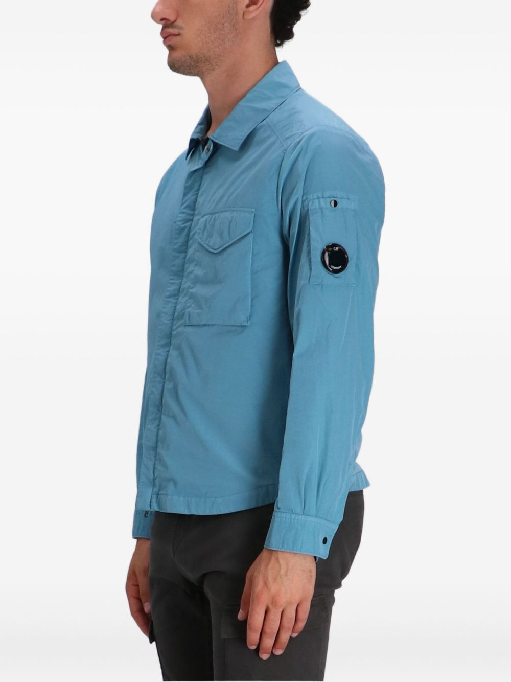 pocket-fastening shirt jacket - 3