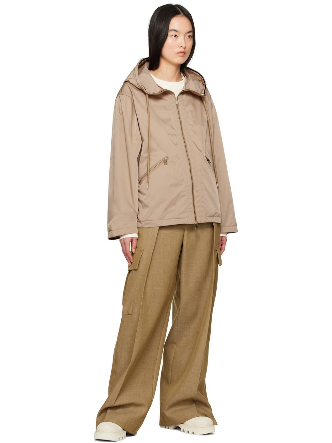 Beige Cassiopea Hooded Jacket - 5