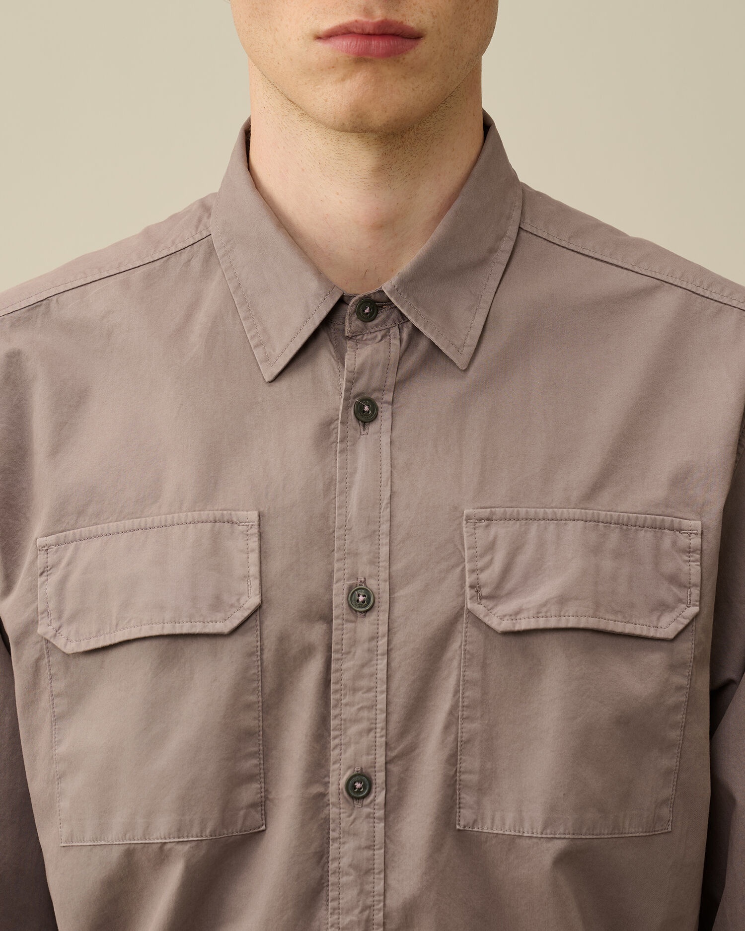 Organic Gabardine Buttoned Lens Shirt - 5
