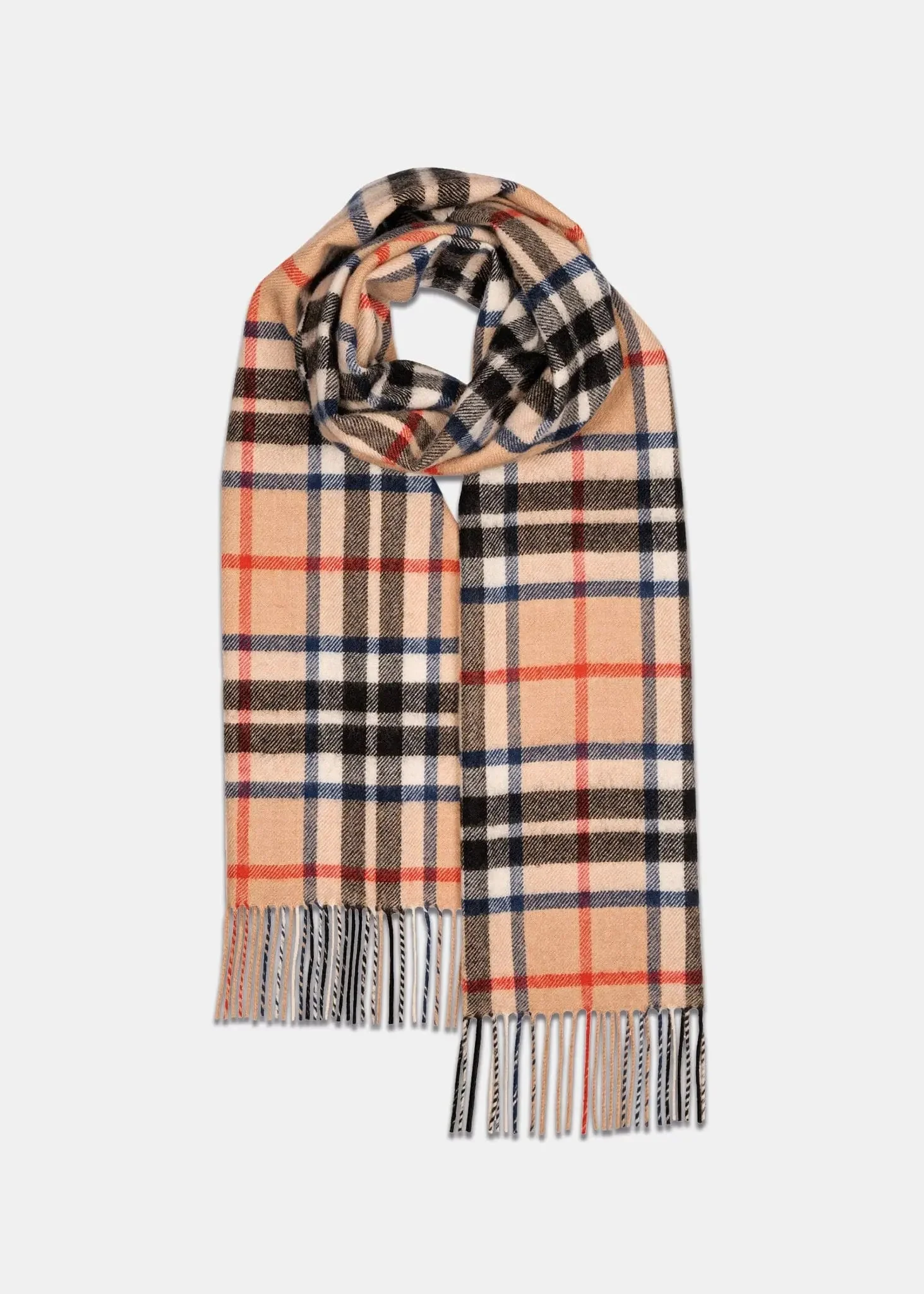 Unisex Oversized Lambswool Scarf Thomson Camel - 1