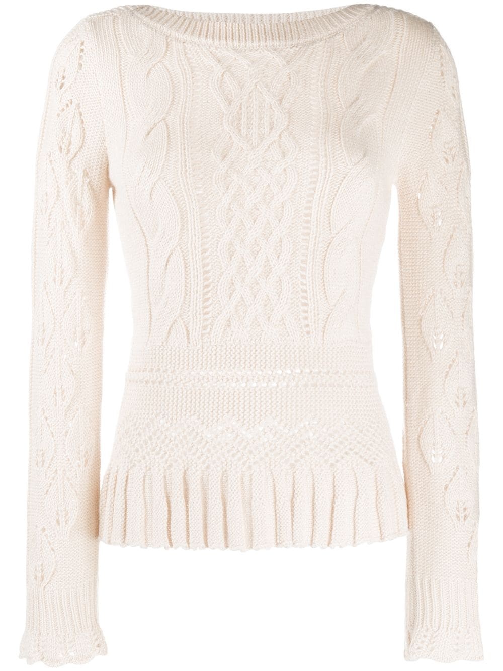 pointelle-knit sweater  - 1