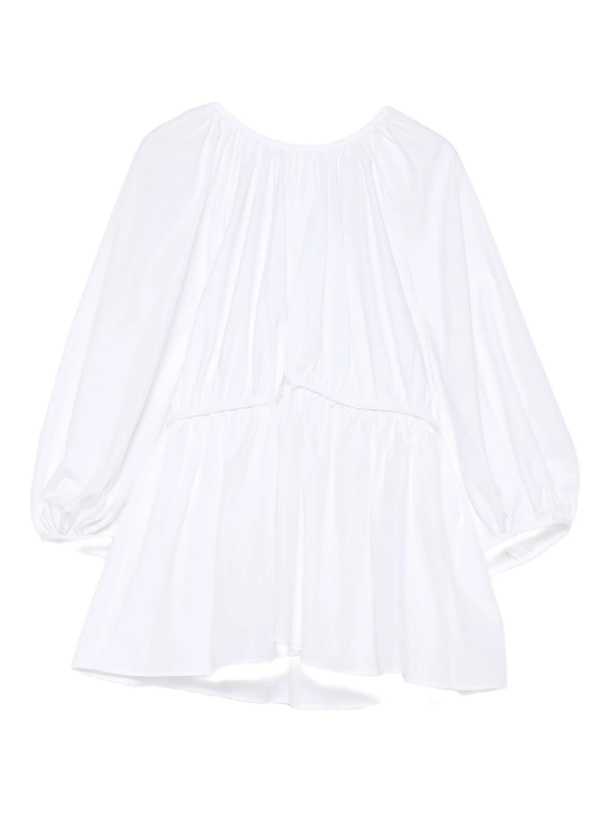 Cecilie Bahnsen Gathered-waist Puff-sleeve Top - 1