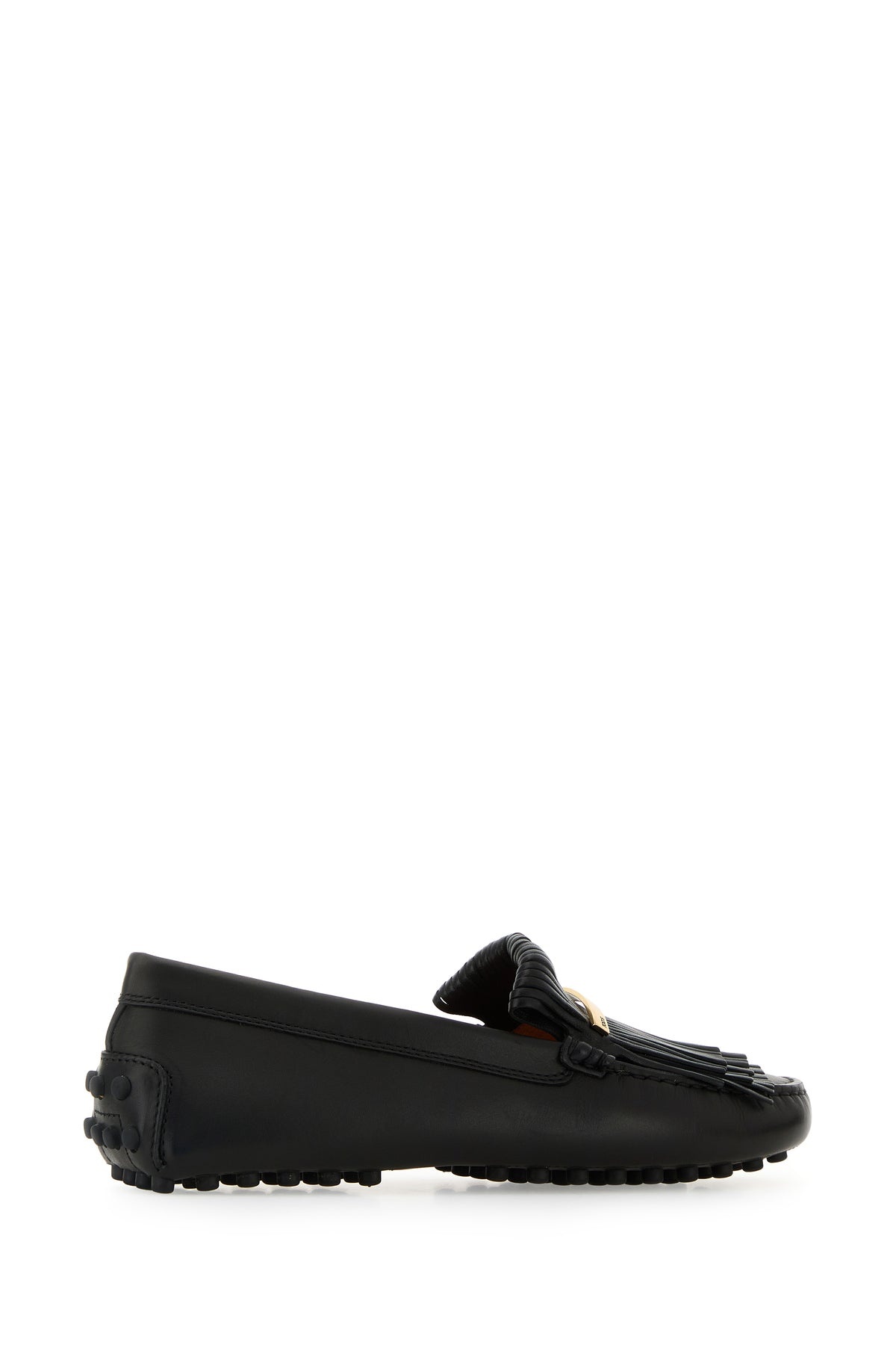 Black leather loafers - 3