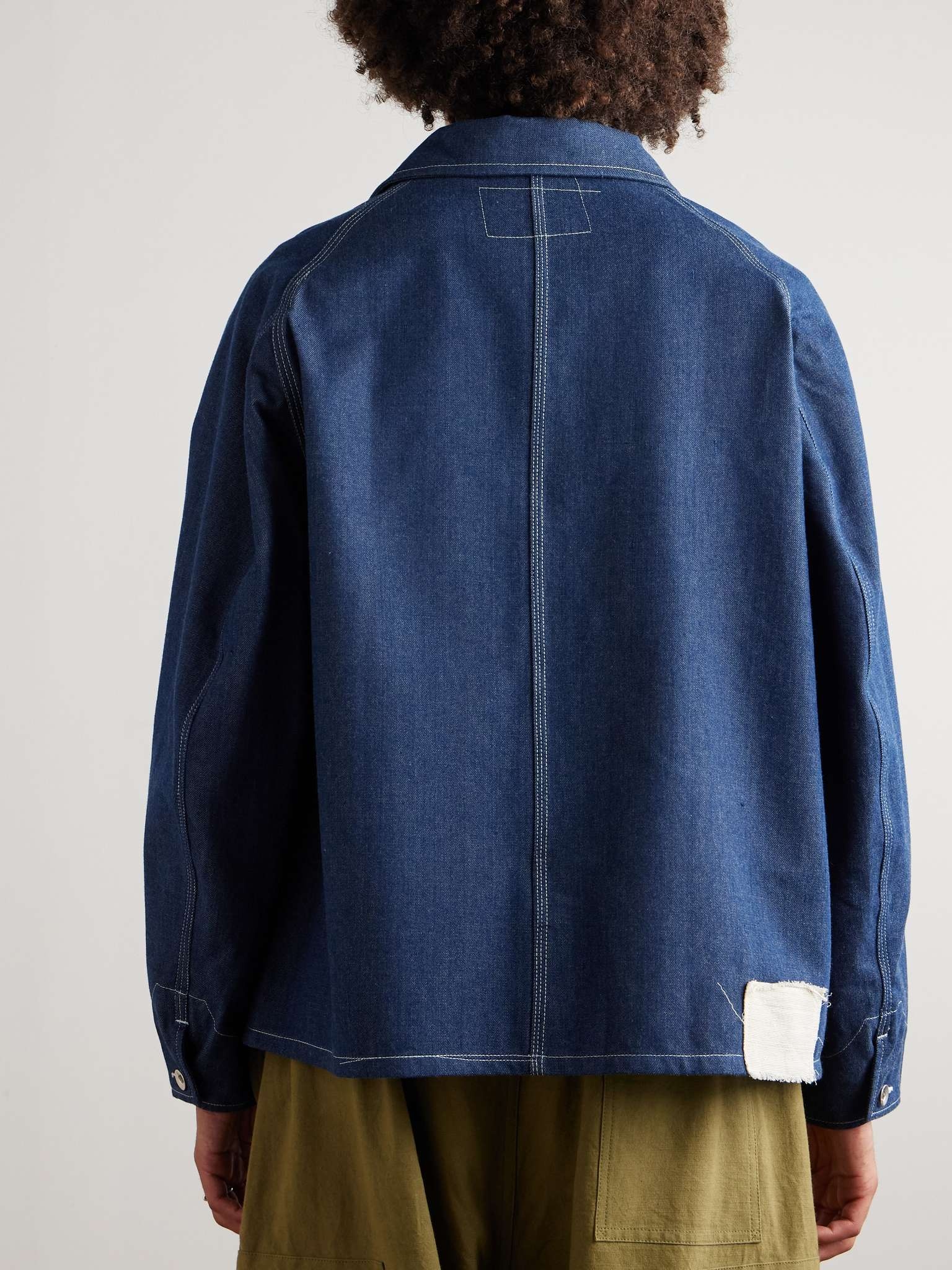 Wonky-Wear Circuit Indigo-Dyed Organic Denim Jacket - 4