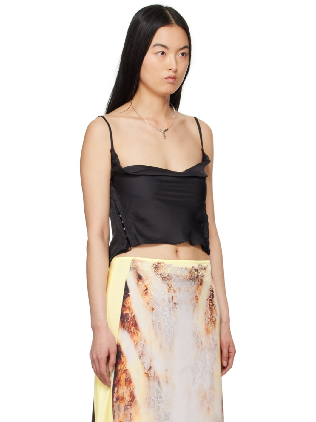 Black Hook-Eye Camisole - 2