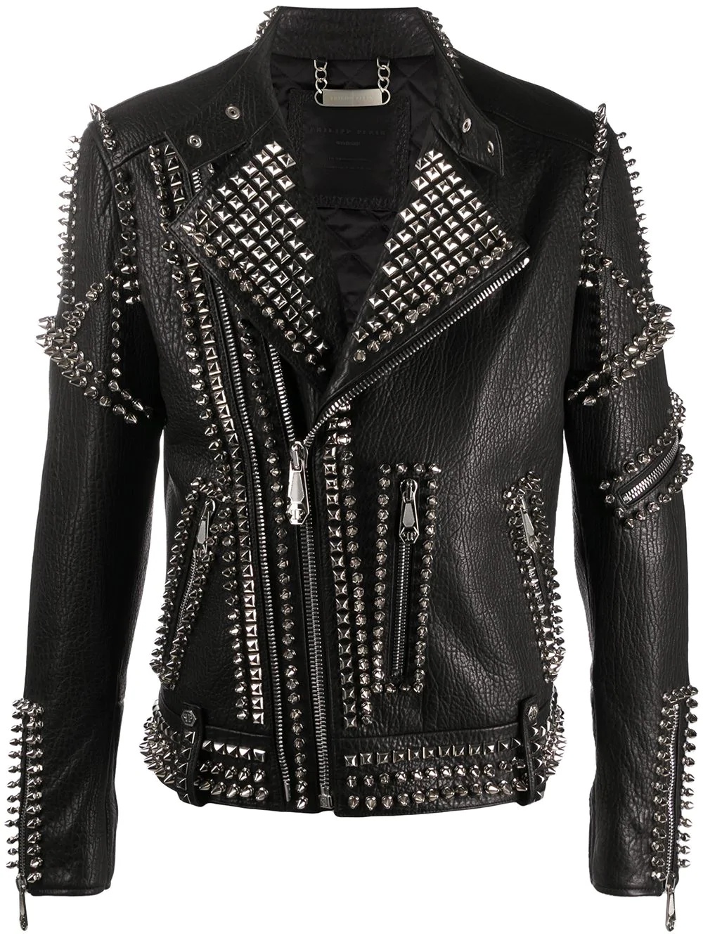 studded doberman biker jacket - 1