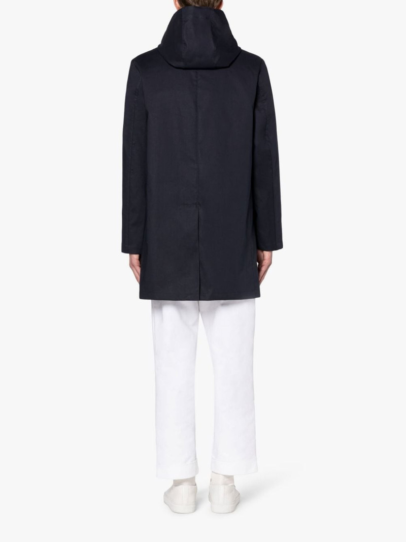 CHRYSTON SHORT NAVY RAINTEC COTTON HOODED COAT | GMC-112 3
